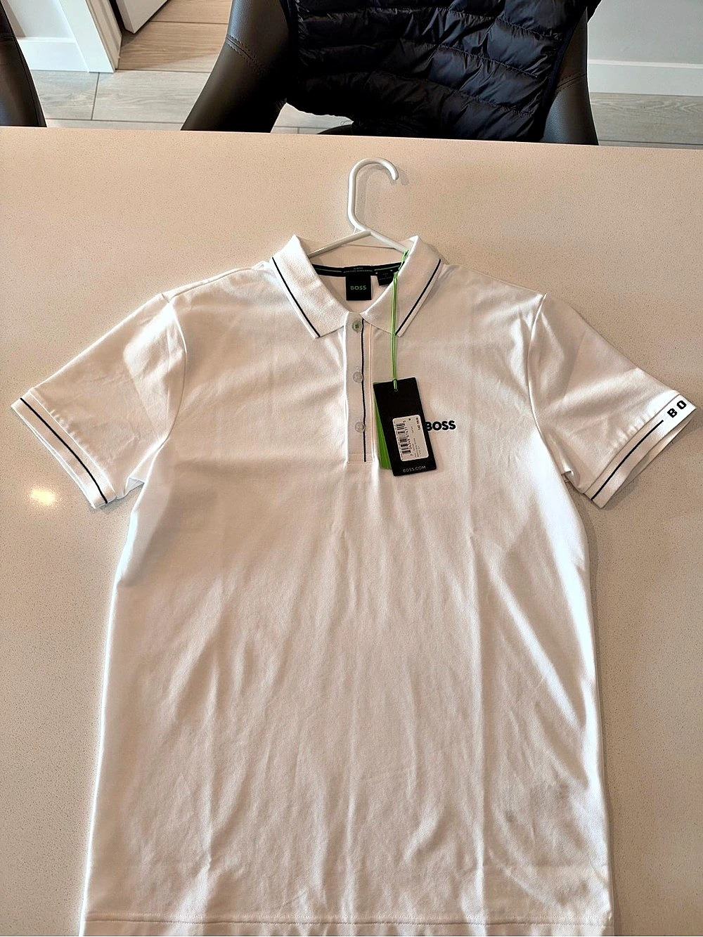 BOSS Short-sleeve polo shirt in White Size Medium NWT